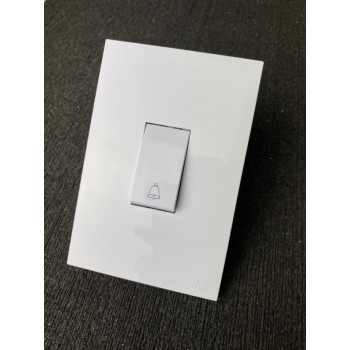 Conjunto Pulsador de Campainha Vertical 4x2 - RECTA BRANCO GLOSS Conjunto Pulsador de Campainha Vertical 4x2 - RECTA BRANCO GLOSS